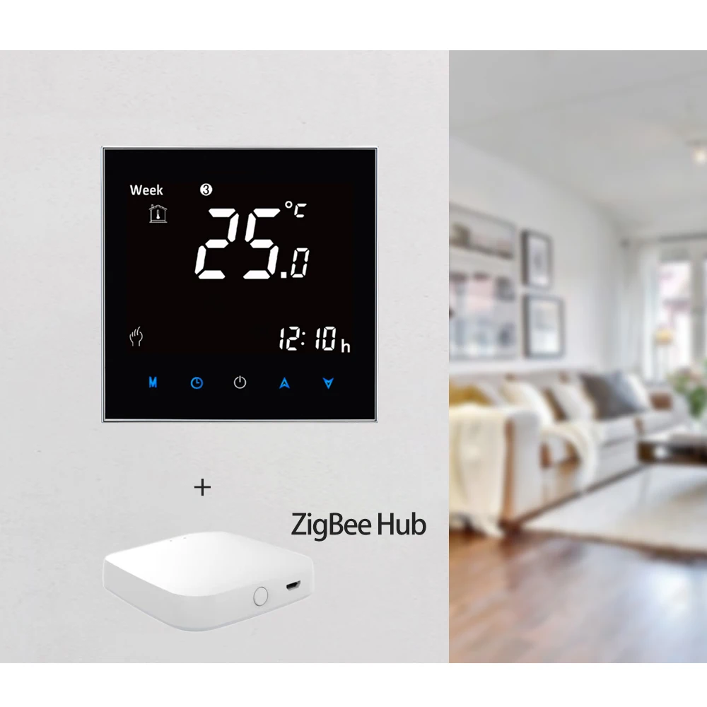 ZigBee Air Conditioning Thermostat Fan Coil Unit Digital Temp Conditioner Controller 110V 220V Tuya Smart Life Alexa Google Home