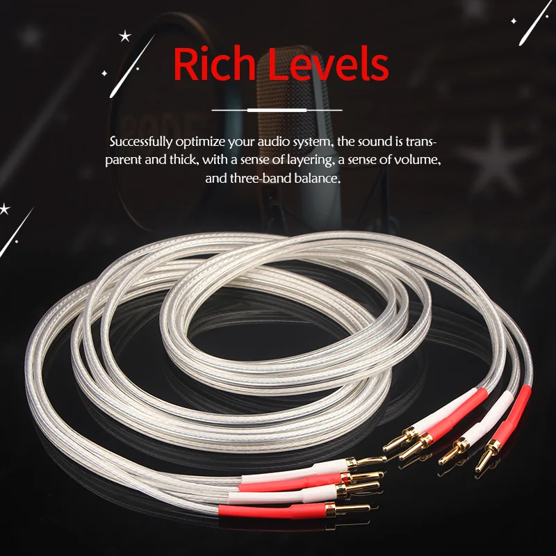 Hifi OCC Silver Plated hifi dedicated audio speaker cable decoder amplifier and other Hi-end equipment connection cable