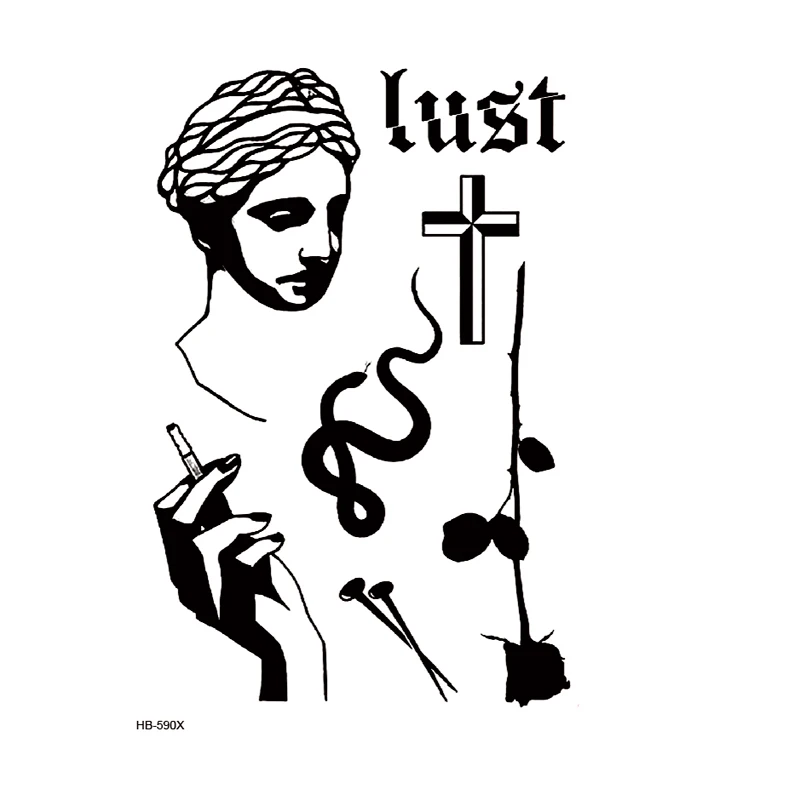 

Дэвид и крест водостойкая временная татуировка наклейка змея боди-арт татуировка рукав мужские блестящие татуировки мужские tatuajes temporales