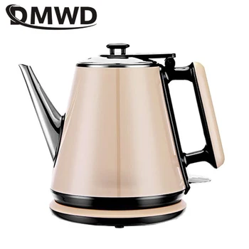 DMWD 가정용 전기 주전자, 1L 티 메이커, 클래식 커피 포트, 물 보일러, 스테인레스 스틸, 사무실 히터, 자동 전원 끄기