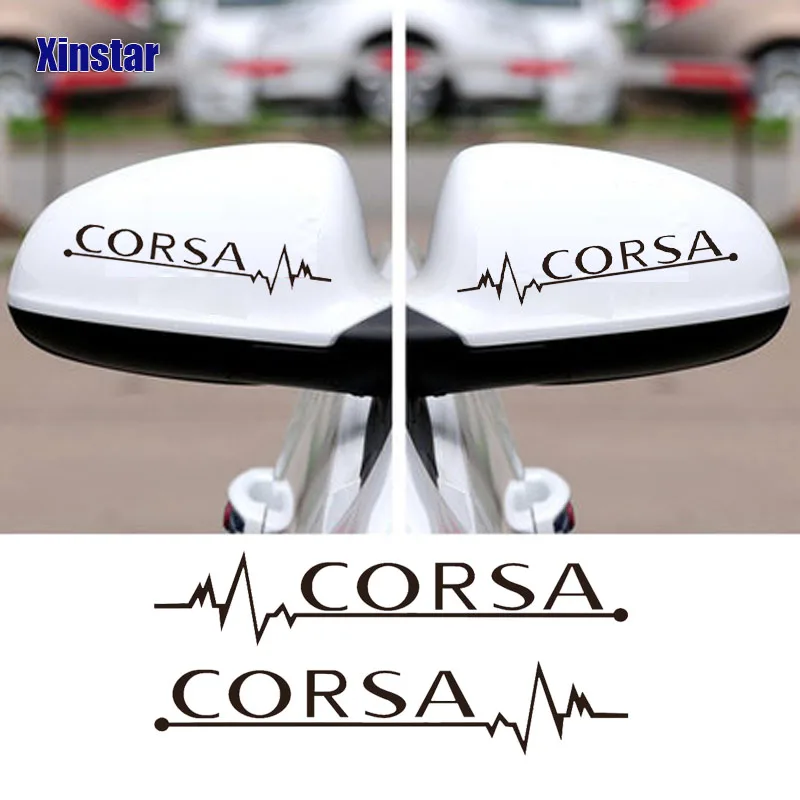 2pcs Car Stickers rearview mirrow Decals For Opel OPC Astra J H G K Insignia Corsa D B E Mokka Vectra B Auto Decor Accessories