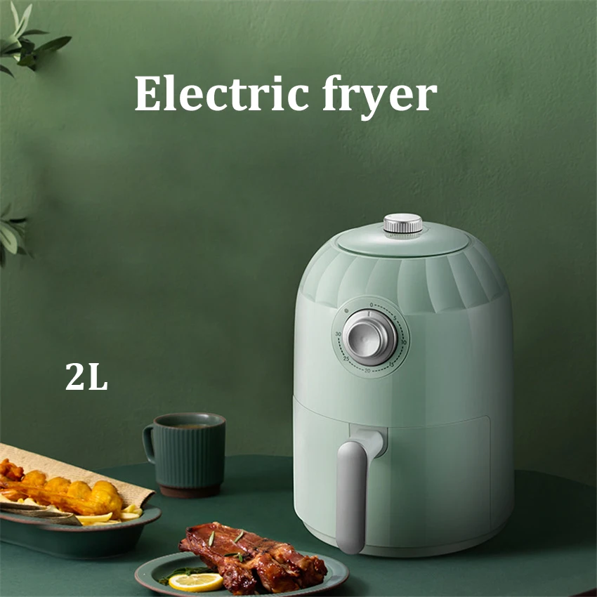 

2021 New Air Fryer Without Oil 2L Electric Fryer Hot Air Oil-Free 800W Multifunction Convection Oven with Temperature Controller