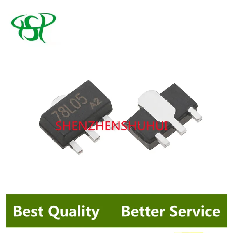 10pcs 78L05 SOT89 SOT-89 SOT SMD 5V régulateur à trois bornes patch transistor