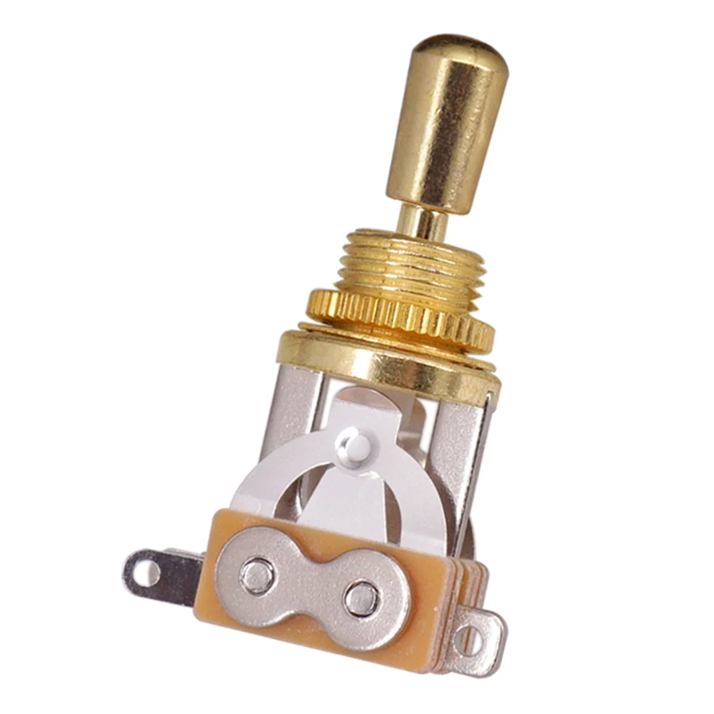 3 Way Short Straight Guitar Toggle Switch Pickup Selector with Brass Hat  for Les Paul LP SG Electric Guitars