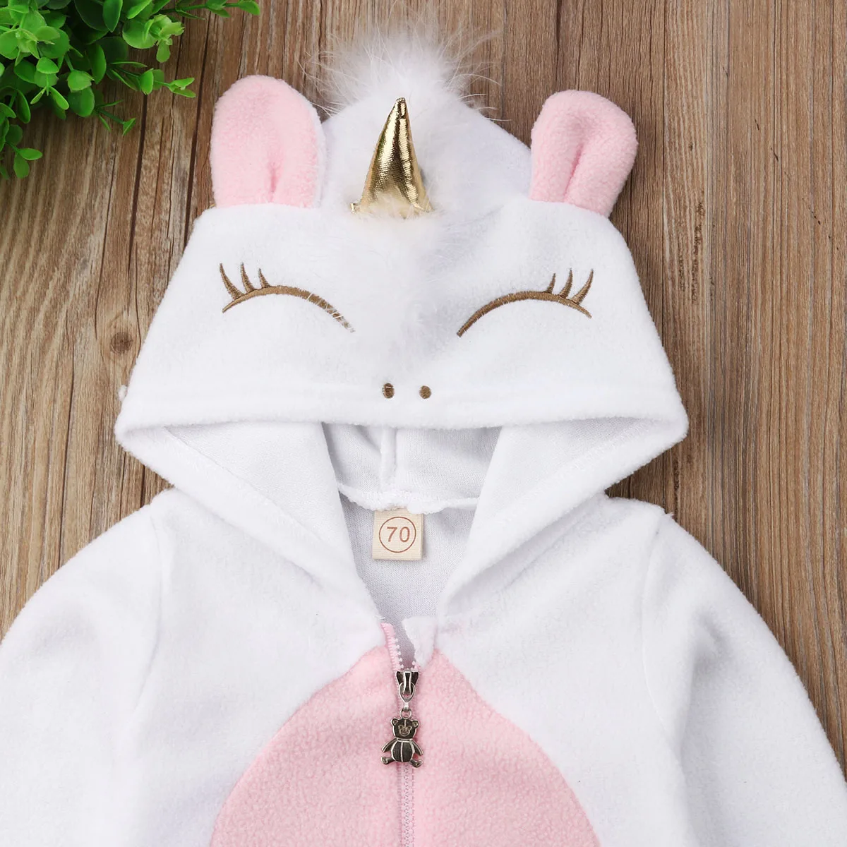 2021 Brand Cute Newborn Boys And Girls Unicorn Leotard Clothes Winter Warm Long Sleeve Romper Suit Clothes