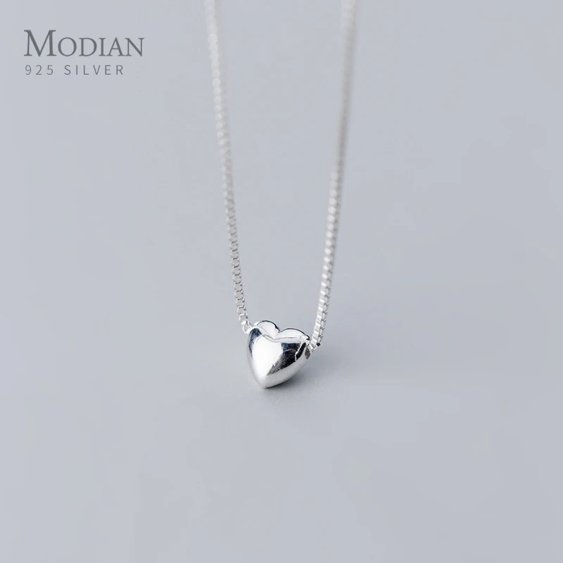 Modian Romantico Cuori Collana con ciondolo per le donne Genuino argento sterling 925 Collana a catena Gioielli di moda 2020 Nuovo