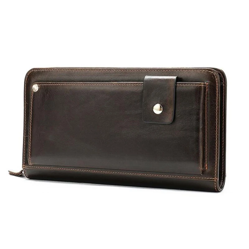 Men Purse Leather Men Phone Cluth Wallet Cards Money Long Wallets Hand Purses Genuine Leather 2020 New Fashion Designer