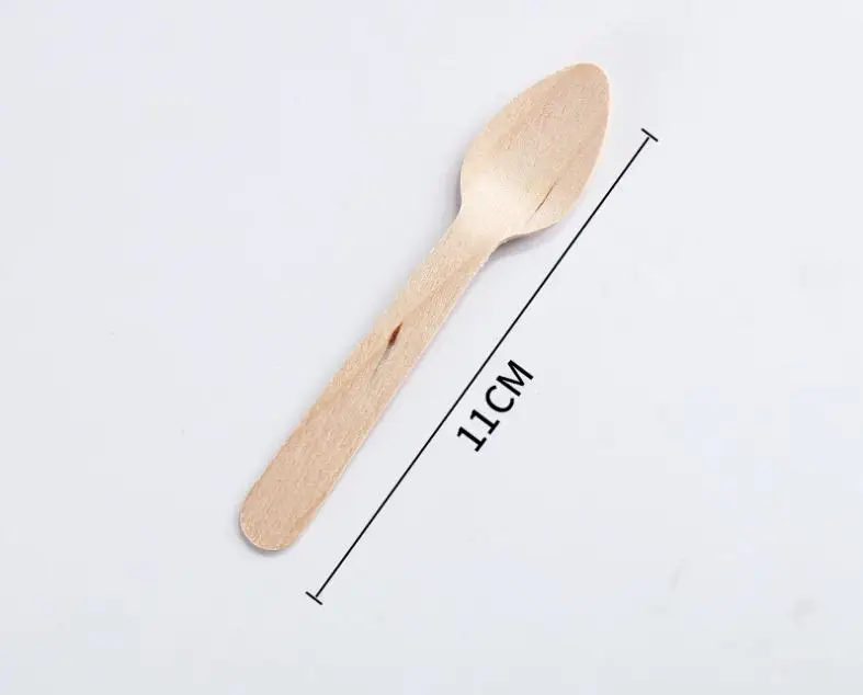 5000 pcs Disposable Mini Wooden Spoon Ice Cream Spoons Wedding Party Banquets Crafting Cultery Eco-friendly Kitchen SN2369