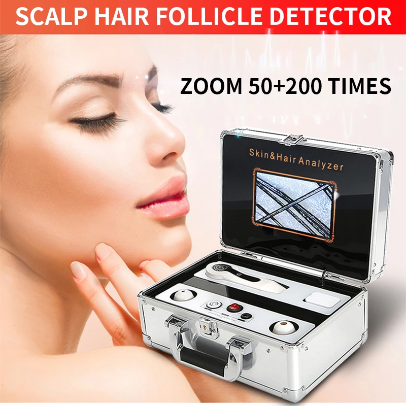 7 inch Head hair Follicle Detector Magnified 200 times High-definition Hair Skin Face analysis Test instrument