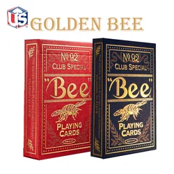 Bee Gold Edition Coterie karty do gry niebieski/czerwony Magia Poker USPCC nowe zamknięte karty kolekcjonerskie magiczne sztuczki rekwizyty dla maga