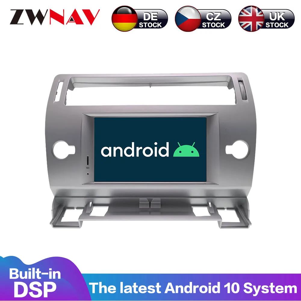 Android 10 PX6 4+64GB For Citroen C4 Quatre Triumph 2004 2005 2006 2007 2008- 2012 Radio IPS Car Multimedia Head Unit DVD Player