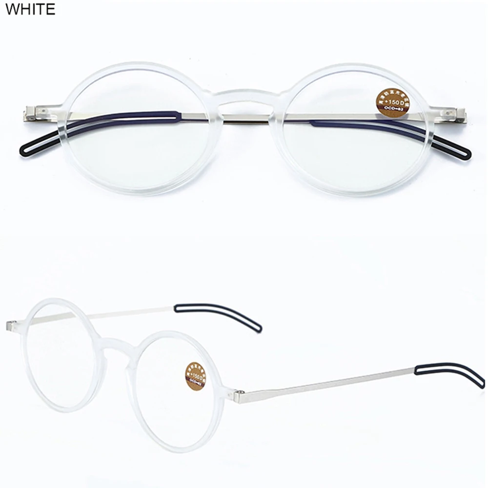 Licht Lesebrille Ultradünne Protable Weit Sicht Brillen Anti-Blue Ray Brillen Brillen Mit Fall Runde Rahmen Gläser – Detail 10