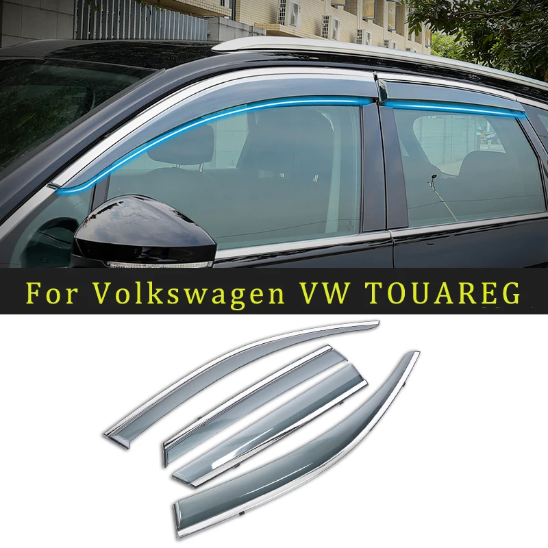 

Car Window Visor Abs Weather Shield Cover Protection Accessories Car-styling For Volkswagen VW Touareg 2019 2020 2021 2022