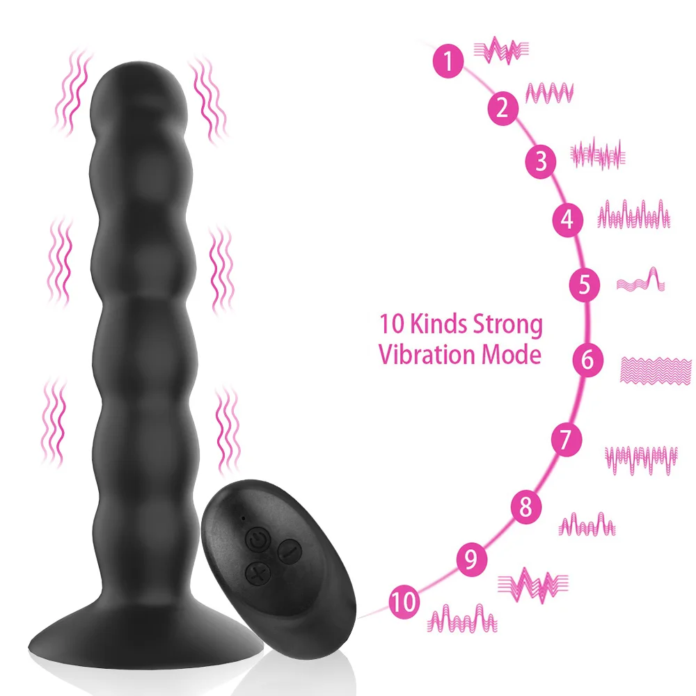 15/19cm Butt Plug Anal Beads Vibrators for Women Men Prostate Massager Dildos Sex Toys Adults Goods Suction Wireless Erotic Shop