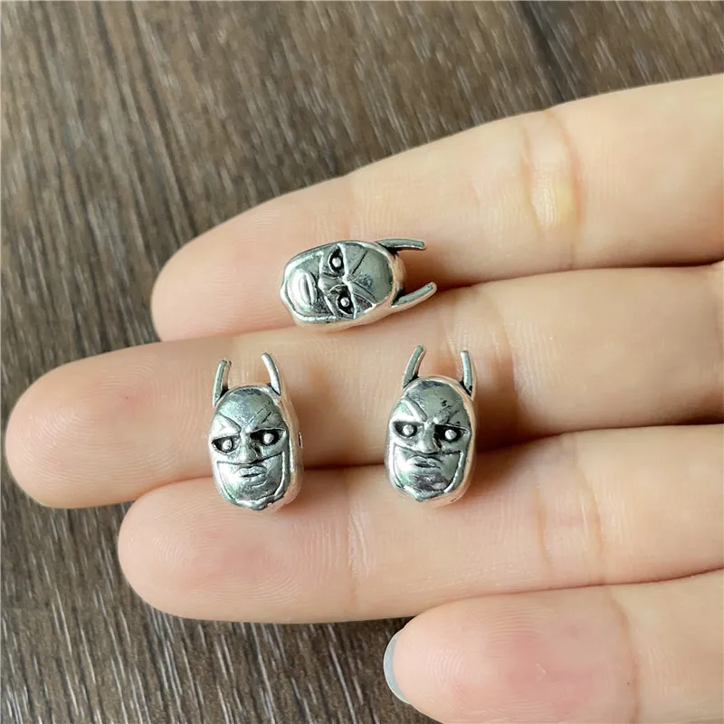 JunKang Alloy Perforated Cthulhu Mask Spacer DIY Amulet Bracelet Necklace Jewelry Connector Making Accessories