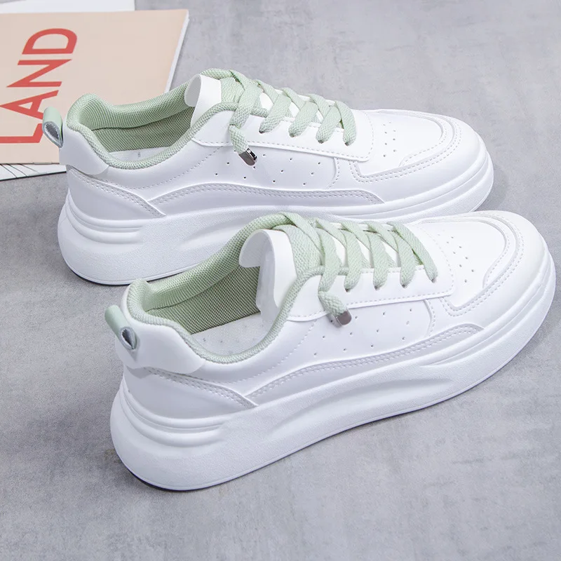 Latest Spring Autumn White Shoes Women Platform Shoes Woman Fashion Sneakers High Quality PU Casual Shoes Ladies Shoes Loafers