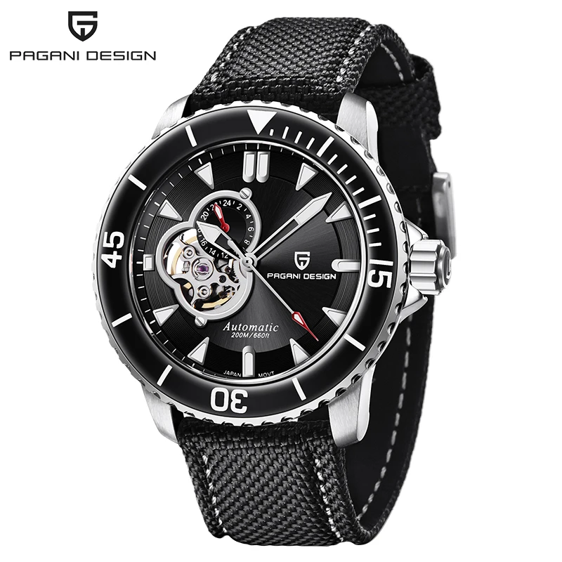 

PAGANI DESIGN 2023 New Men's Watch Stainless Steel Automatic Mechanical Watch Military NH39 200M Waterproof Clock Sapphire Mirro