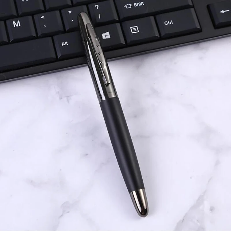 Hoge Kwaliteit Metalen 122 Roller Ball Pen 0.7Mm Gun Black Rubber Klassieke Business Kantoor Schoolbenodigdheden Schrijven