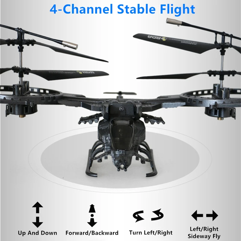 2.4G 4-CH podwójny śmigło helikopter RC antykolizyjna odporna na upadek 100M odległość Model elektryczny dla dzieci RC Toy