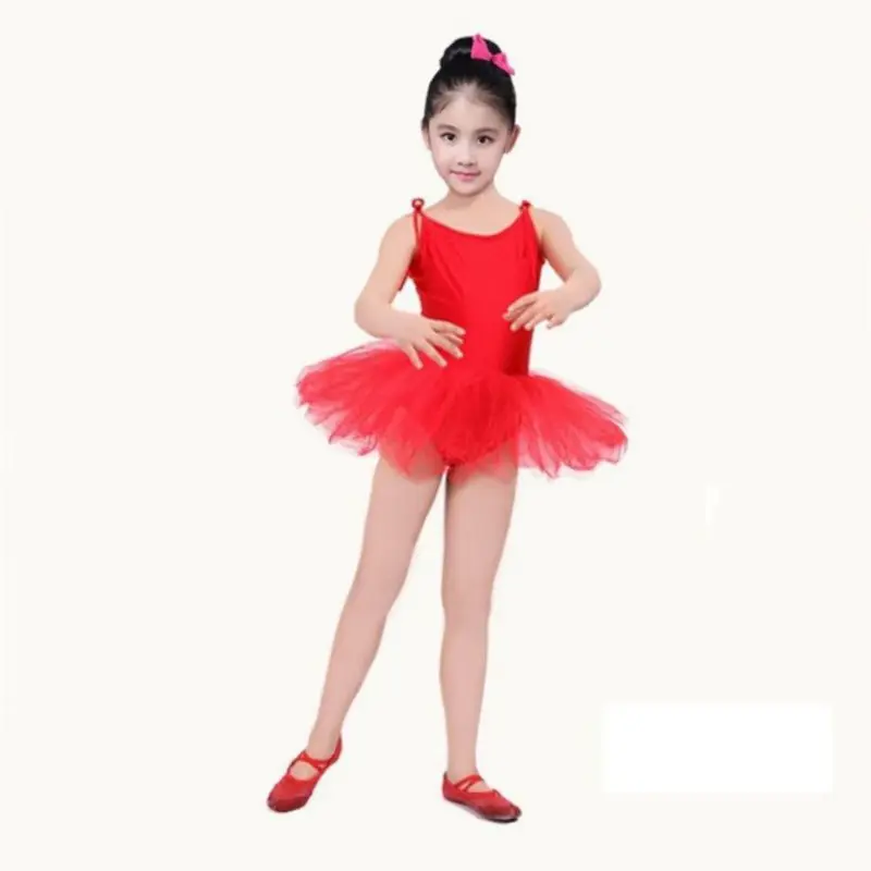 Children Dance Sling Ballet Dress Girls Fluffy Dream Dance Costumes Exercise Clothes Small Princess Fluffy Dancewear