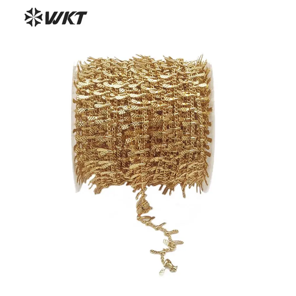 WT-BC124 18K Gold Electroplated Fashion Yellow Brass Chain With Charm For Jewelry Design Women Necklace Accessories