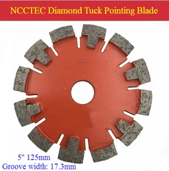 4.8'' 5'' 5.2'' 5.5'' Diamond Tuck Pointing Saw Blade for Groove Cutting 120 125 130 140mm Concrete Stone Floor Grooving 17.3mm
