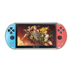 X12 Plus 7 inch big screen portable game console 16/48GB pre-inatlled 2000 games for 8/16/32/128 bit video gaming player