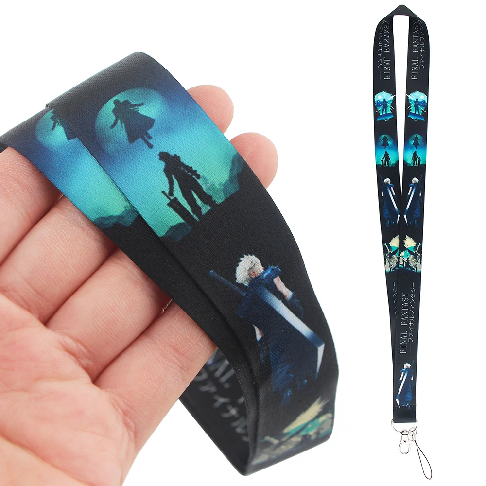 DZ1288 Final Fantasy Lanyards for Key Neck Strap For Card Badge Gym Key Chain Lanyard Key Holder DIY Hang Rope Keychain