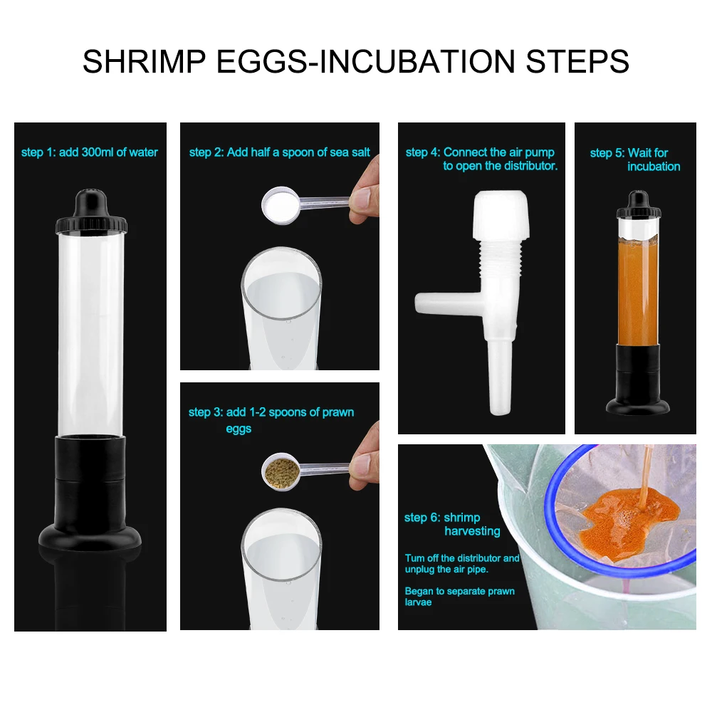 Artemia Eggs Incubator Brine Shrimp Eggs Chicken Feeder Artemia Eggs for Aquarium Eggs Incubator Hatchery Aquarium Accessories