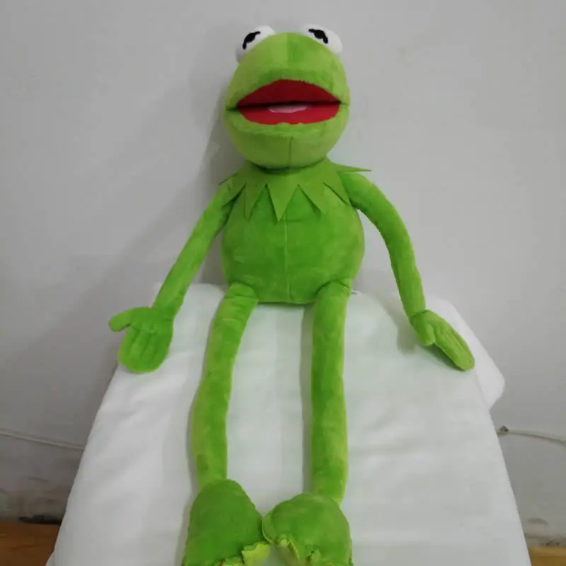 Muñeco de peluche de dibujos animados para niños, muñeco de peluche suave de alta calidad, rana KERMIT, regalo de cumpleaños