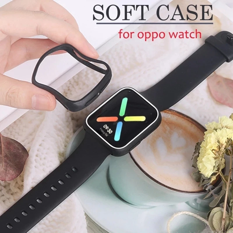 SIKAI Casing Pelindung TPU Lembut untuk OPPO Watch 41/46Mm Cangkang Pelindung Bumper PENUTUP UNTUK OPPO Watch 41Mm 46Mm Aksesori