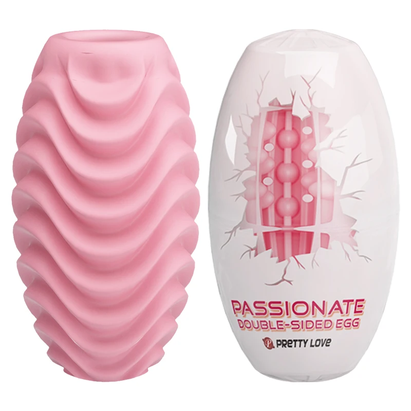 Pocket Pussy Male Sex Toys Masturbator for Men Blow Job Soft Stick Masturbation Cup Small Sex Egg Solo Play Double Face Usable