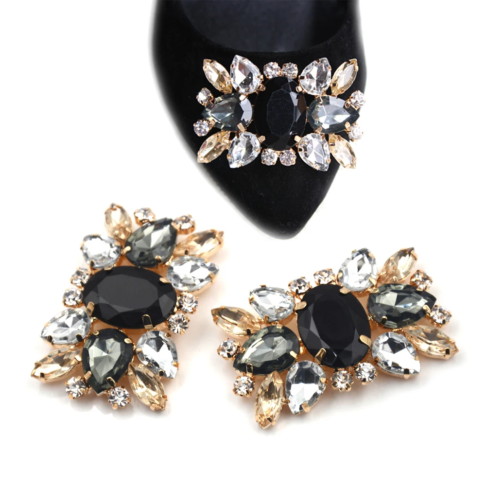 

1PCS Charm Glass Drill Shoe Buckle Alloy Rhinestone Shoes Clips, Bridal Wedding Shoes Decorative Fashion Shoe Accessories
