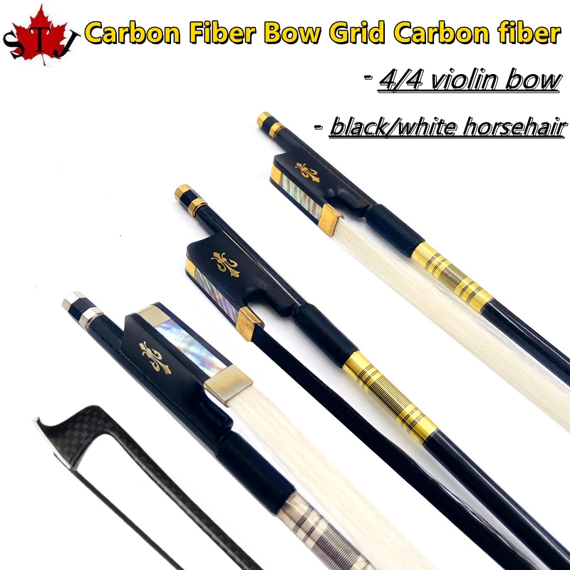 

3 different styles best powerful plaid black Carbon fiber black/white Horsehair viola bow