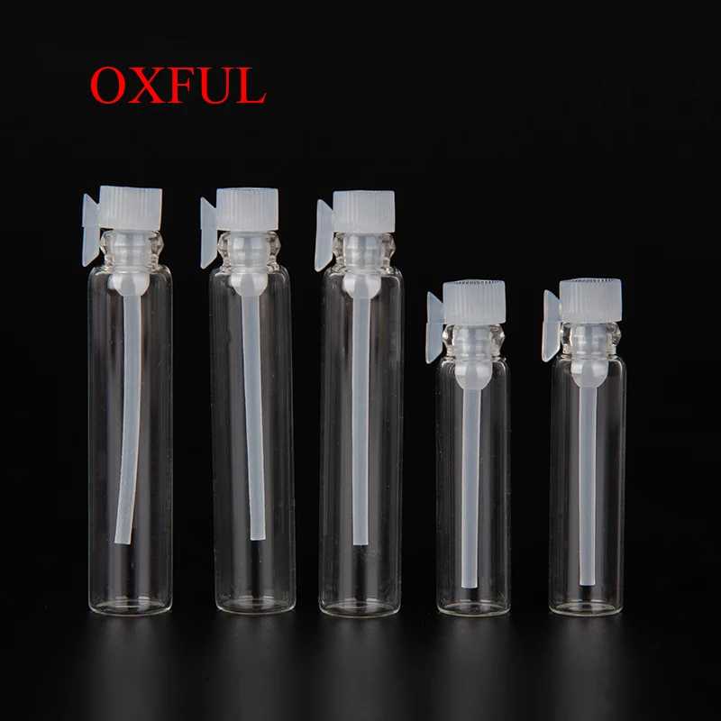 50 pcs / lot 1 ml 2ml can be filled with glass perfume bottle empty bottle deodorized bottle empty bottle perfume Trial Bottle