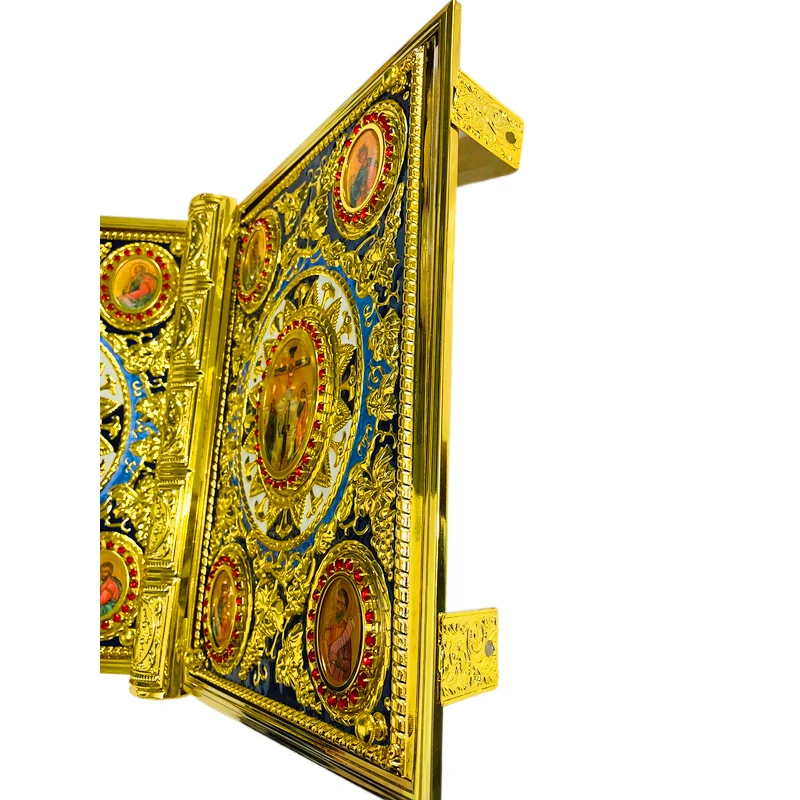 35CM*25CM*4CM Cover Gospel Holy Book Metallic  Gold Planting With Colour High Qulity Book Cover Church Decorati Обложки для книг