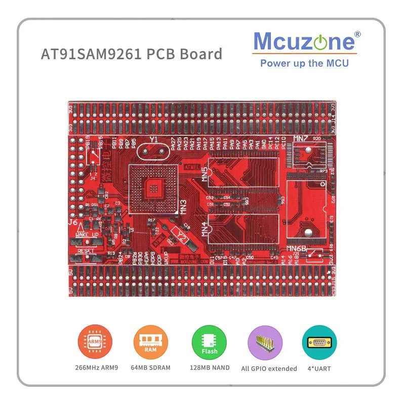 AT91SAM9261 Płytka CPU PCB SAM9261 ATMEL 64M SDRAM 128M NAND USB UART ADC RTC AT91SAM9261