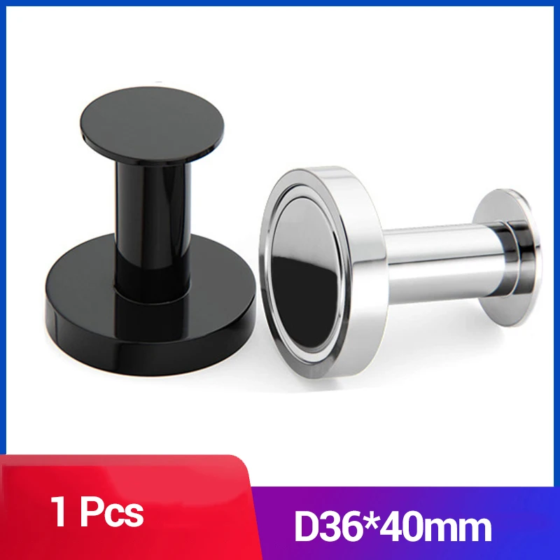 D36*40mm Magnets Push Pins Metal Magnetic Hooks Hanger I-Shape Black Sliver for Refrigerator Board  for Whiteboard Magnetic Pins