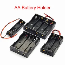 1/2/3/4 Slot AA Battery Case AA Battery Holder AA Box AA Storage Case With Cable 1.5V/3V/4.5V/6V