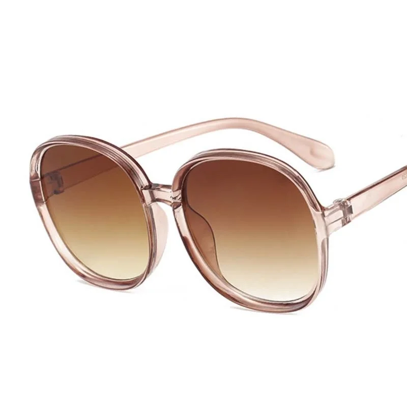 2021 Plastic Classic Vintage Woman Sunglasses Oversized Round Frame Luxury Brand Designer Female Glasses Big Shades Oculos