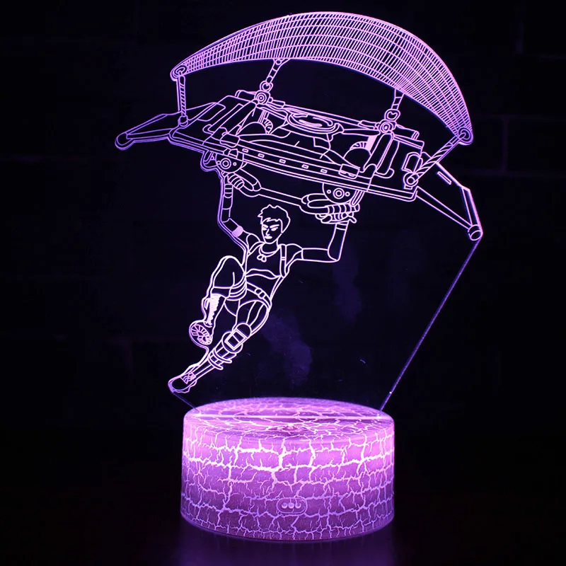 Fortress Night 3D Night Light โคมไฟตั้งโต๊ะสีสันสดใส