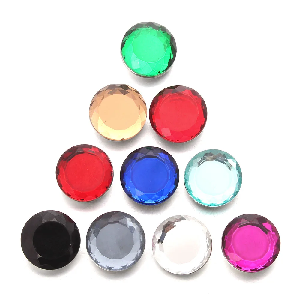 10Pcs/lot Mixed Style Flower Resin 18mm Snap Buttons Handmade Ginger Charm Fit 18mm 20mm Snap Bracelet Bangle Button Jewelry