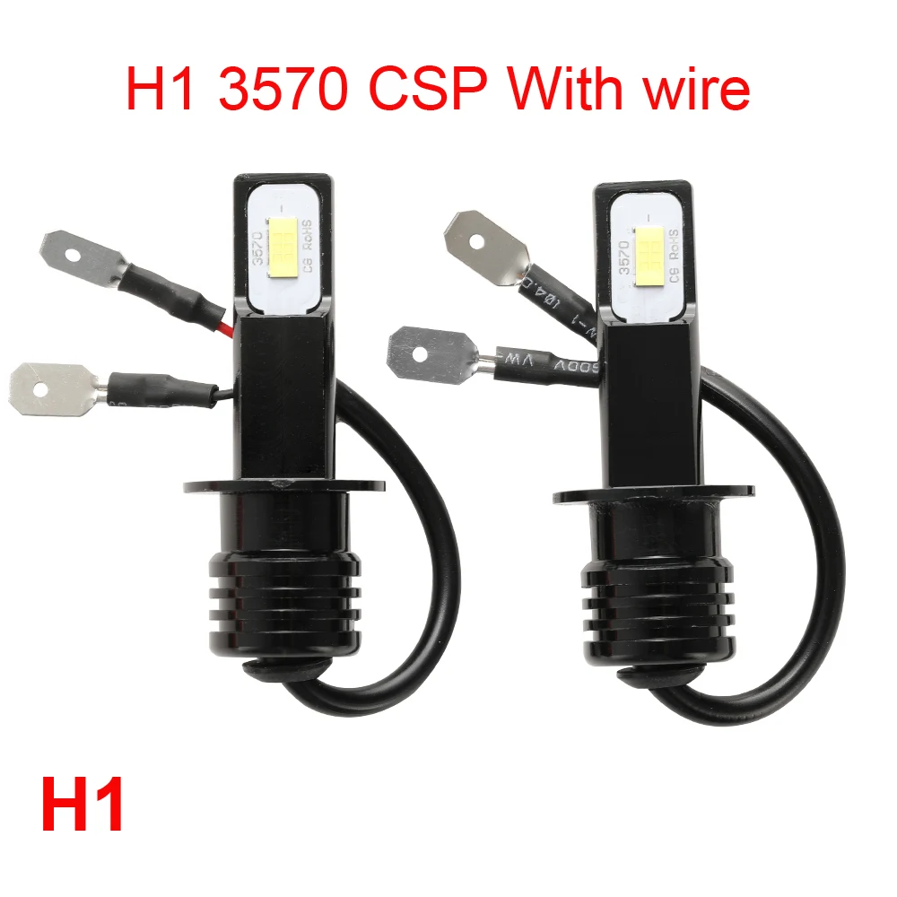 2Pcs H4 H7 H11 H8 H9 9006 HB4 H1 9005 HB3 Mini Car Headlight Bulbs LED Lamp with CSP Chip 12000LM Auto Fog Lights 6000K 8000K