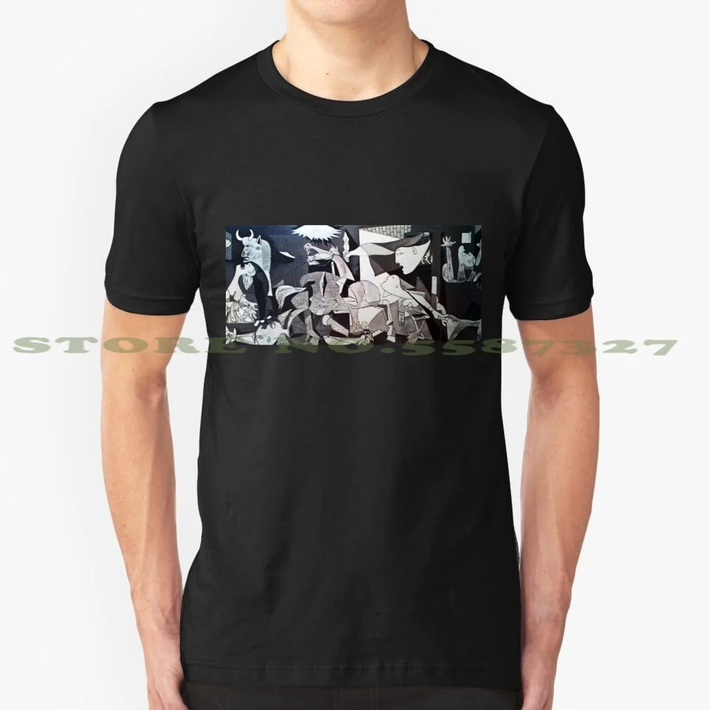 Guernica , Picasso 100% Cotton T-Shirt Abstract Art Civil War Famous Picture Famous Painter Picasso Gray Modern Art Peace Cubism