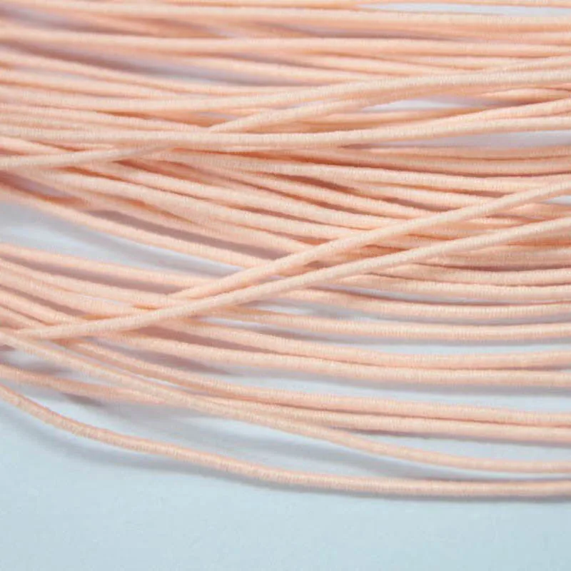 AaaZee 50 Yards 0.8mm Coral Elastic String Cord for DIY Bracelet Jewelry Art Crafts Headwear 1mm Stretchy Cords (Two Bundles)