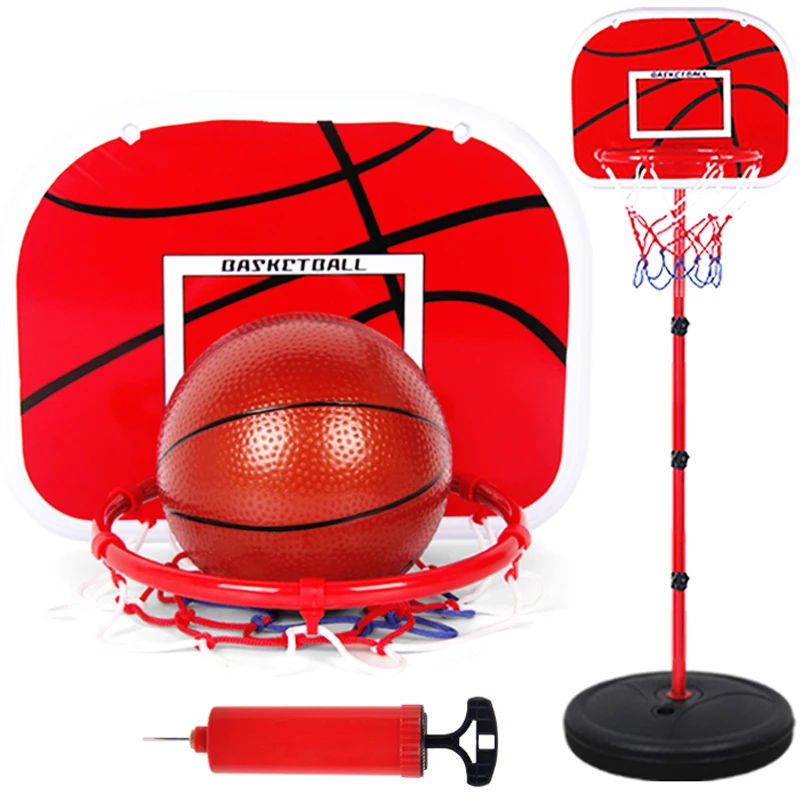 63-165CM Kids Basketball Goal Hoop Toy Basketball Stands Height Adjustable Set Basketball for Boys Training Practice Accessories