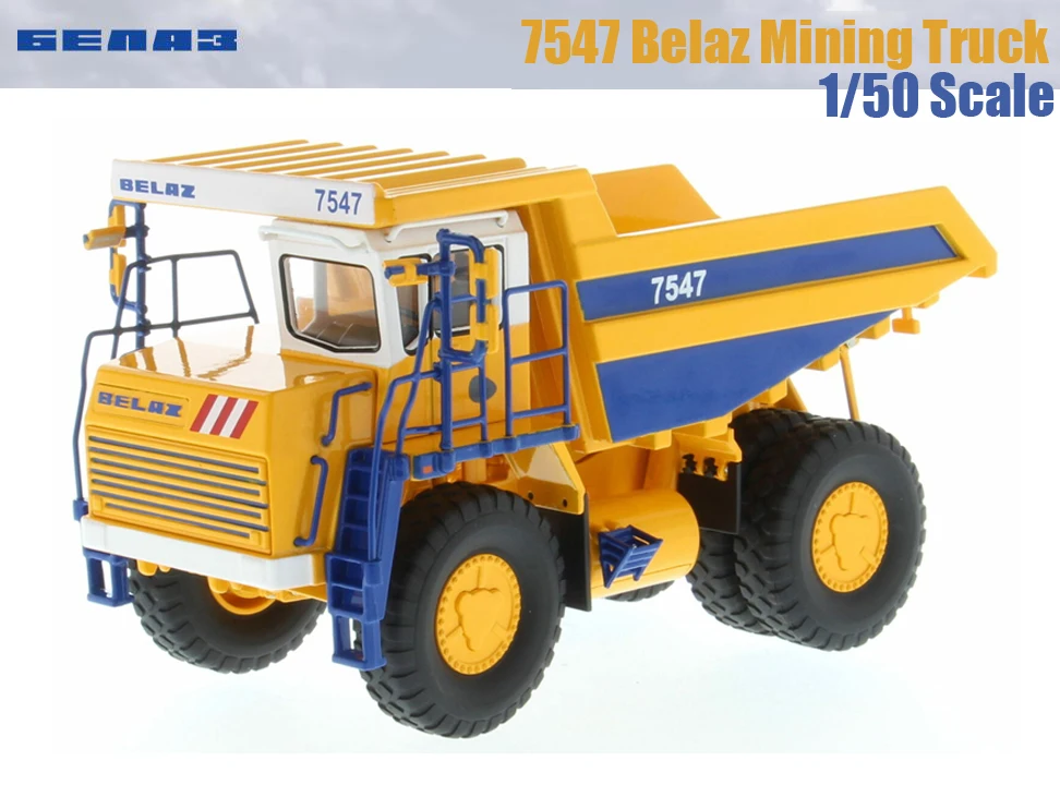 

Новинка, масштаб 1/50, горный самосвал BELAZ 7547, сплав, Советский Союз, модель, игрушки, подарки для коллекции, искусственная кожа