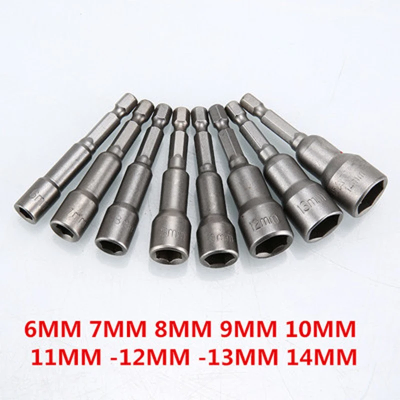 6-19mm Hex Buchse Hülse Düsen Mutter Fahrer Set Magnetische Hex Buchse Hülse Wrench Set Düsen Mutter Fahrer schraubendreher Zubehör