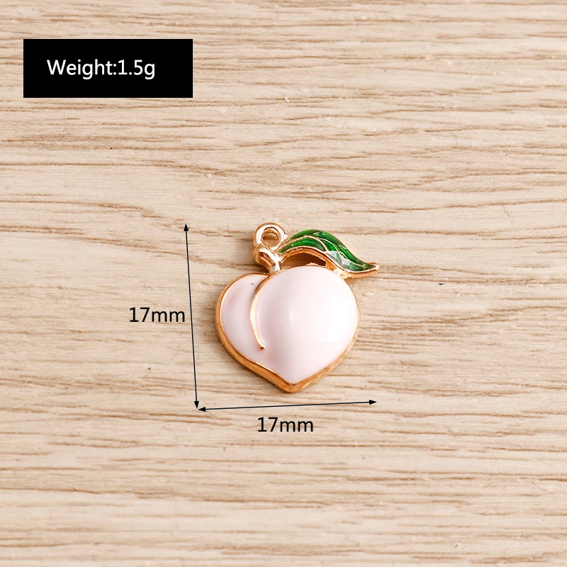 10 teile/los Emaille Charms für Ohrringe Anhänger Halsketten Obst Erdbeere Ananas Banane Orange Charms Handgemachte Schmuck Machen – Detail 17