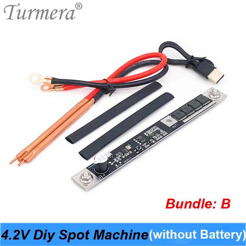 Turmera-máquina soldadora por puntos DIY, 4,2 V, 12V, para soldadura de batería 18650 26650 32700, 0,15mm y paquete de batería, pluma de soldadura